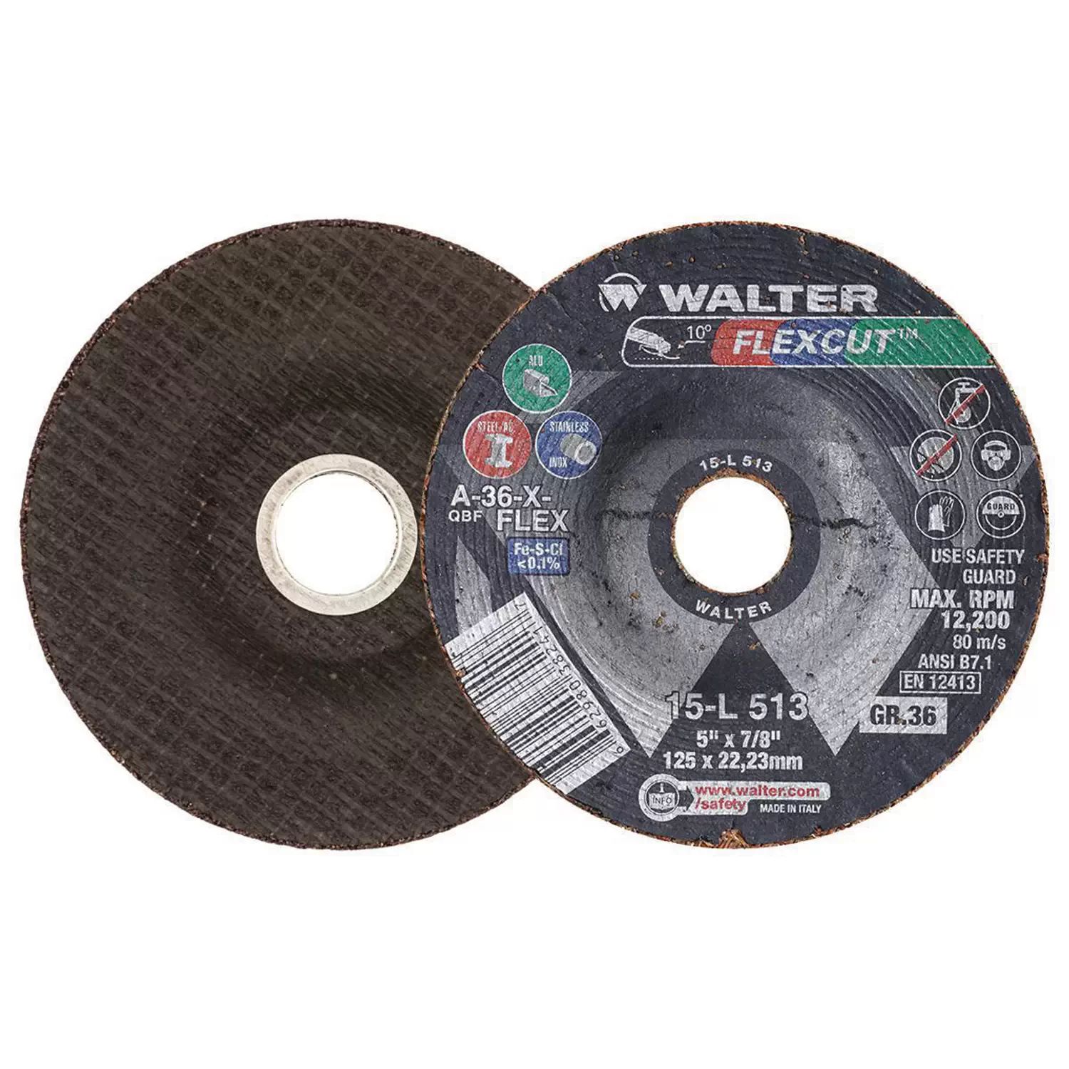 Walter Surface Technologies 15-L 513 5" 36 Grit Blending Disc 7/8" Arbor